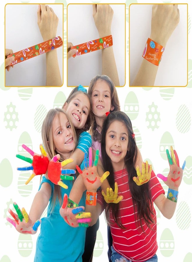 JDSTY 48 PCS Easter Slap Bracelets Toys for Kids Boys Girls Toddlers Easter Basket Stuffers Egg Fillers Gifts Party Favors - Image 5
